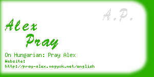 alex pray business card